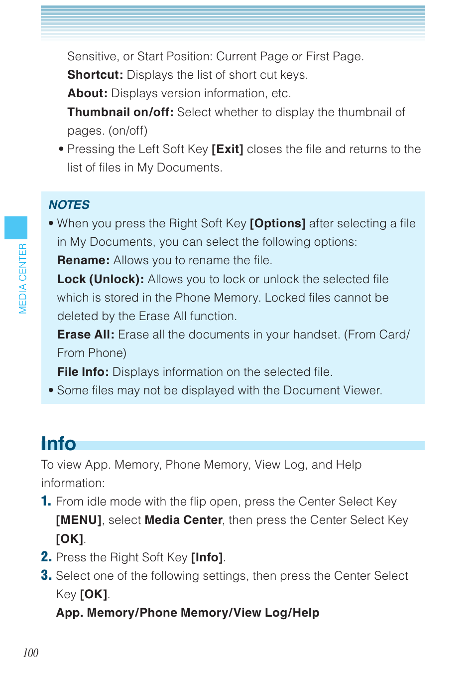 Info | Casio G'zOne Brigade User Manual | Page 101 / 208
