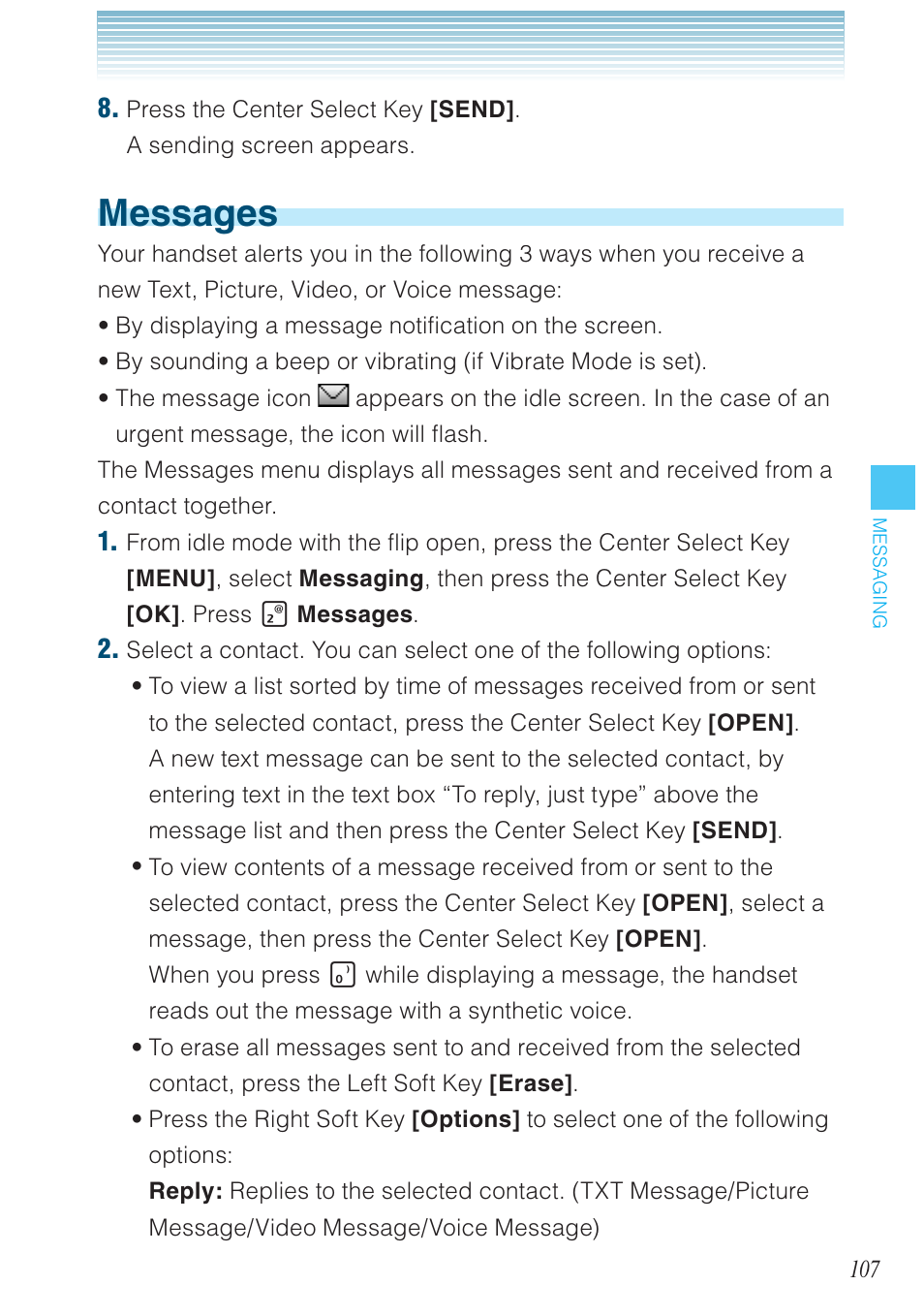 Messages | Casio G'zOne Brigade User Manual | Page 108 / 208