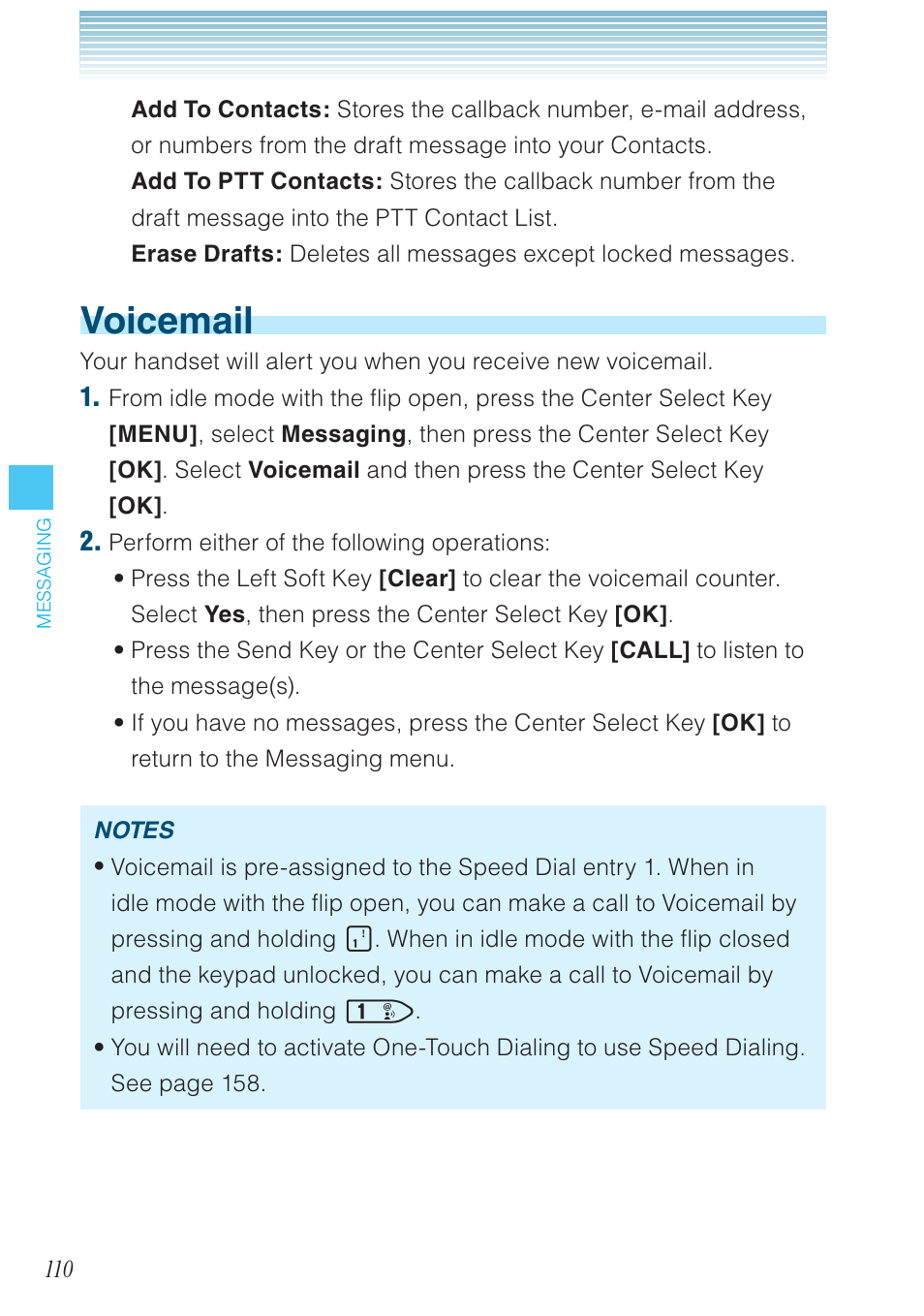 Voicemail | Casio G'zOne Brigade User Manual | Page 111 / 208