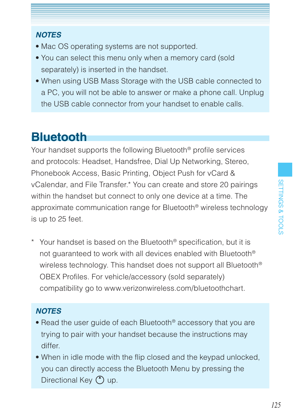 Bluetooth | Casio G'zOne Brigade User Manual | Page 126 / 208