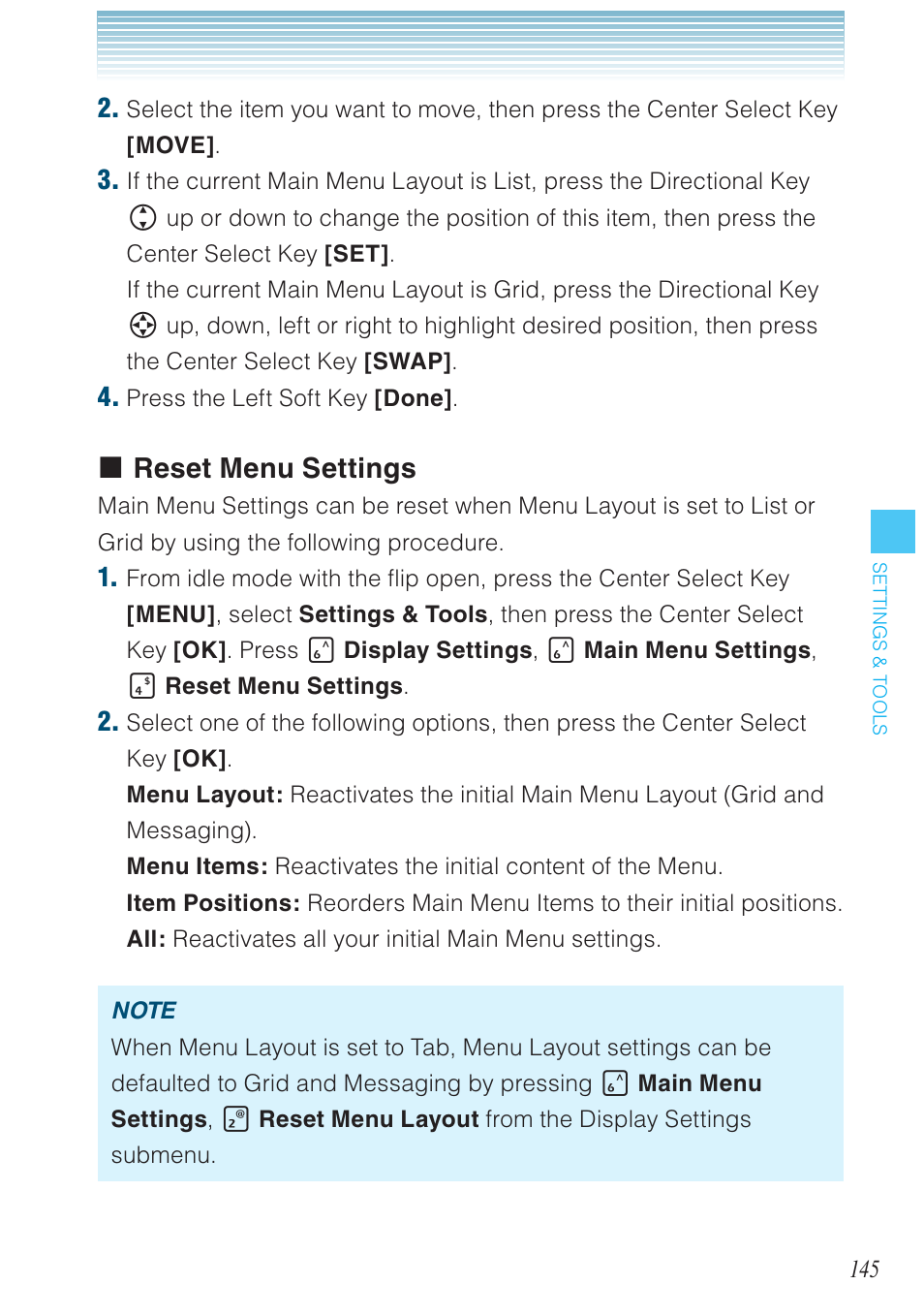 Reset menu settings | Casio G'zOne Brigade User Manual | Page 146 / 208