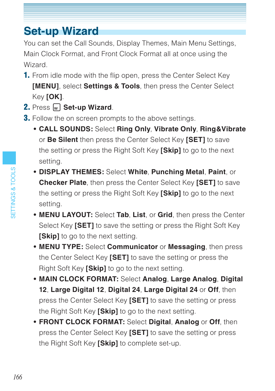 Set-up wizard | Casio G'zOne Brigade User Manual | Page 167 / 208
