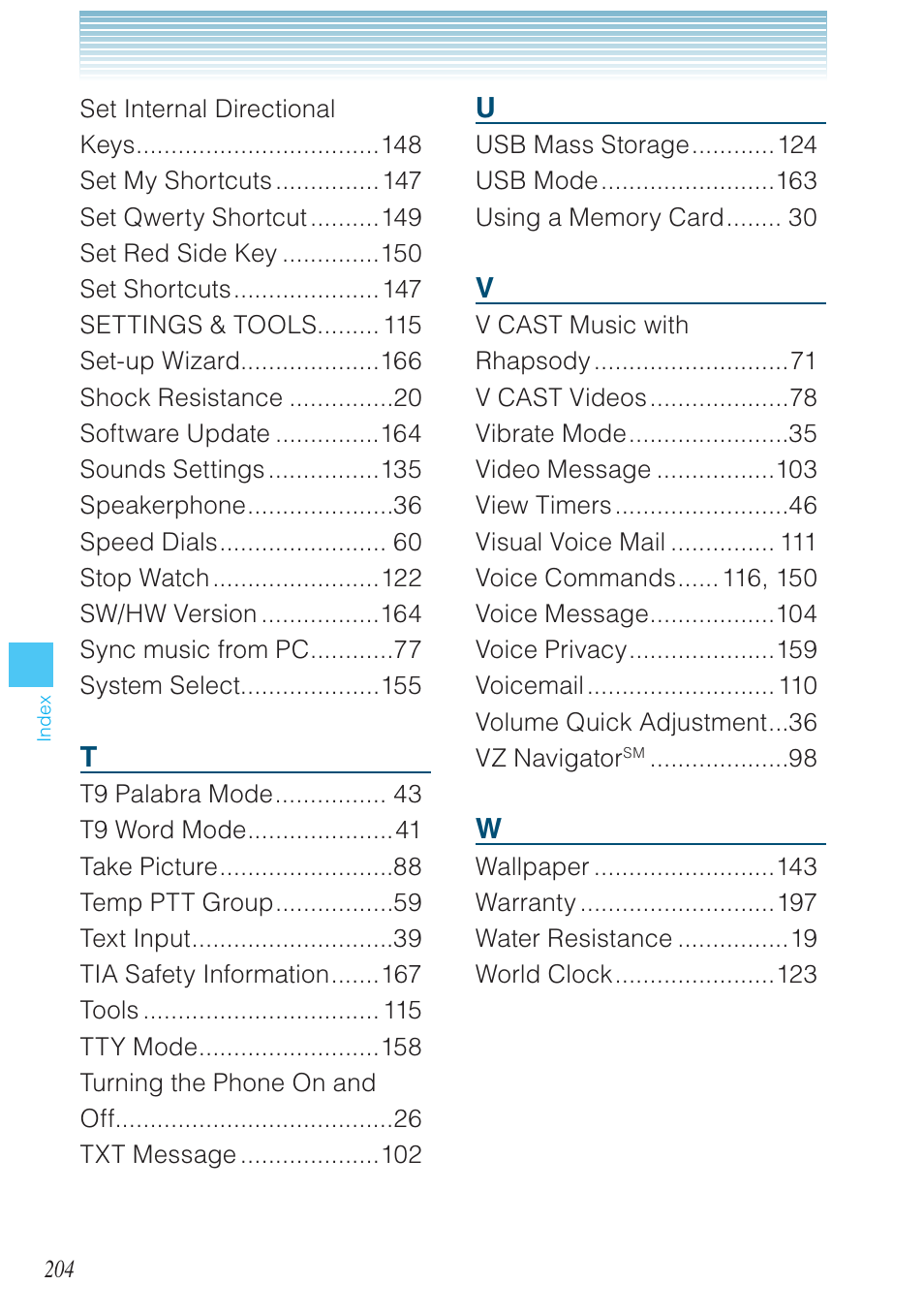 Casio G'zOne Brigade User Manual | Page 205 / 208