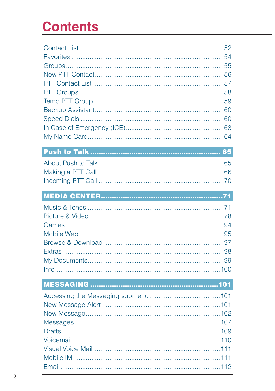 Casio G'zOne Brigade User Manual | Page 3 / 208