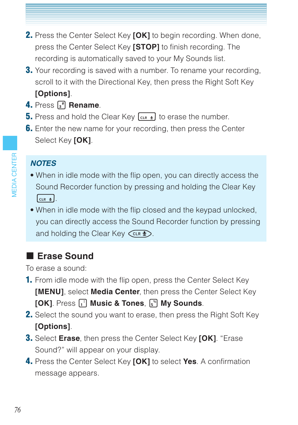 Erase sound | Casio G'zOne Brigade User Manual | Page 77 / 208