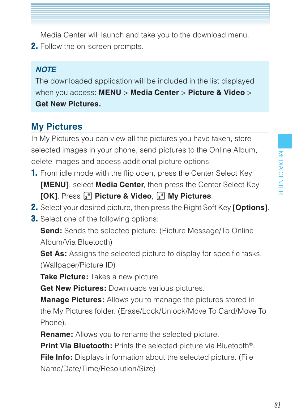 My pictures | Casio G'zOne Brigade User Manual | Page 82 / 208