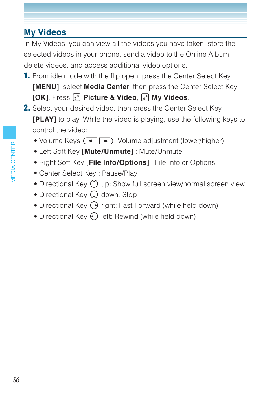 My videos | Casio G'zOne Brigade User Manual | Page 87 / 208