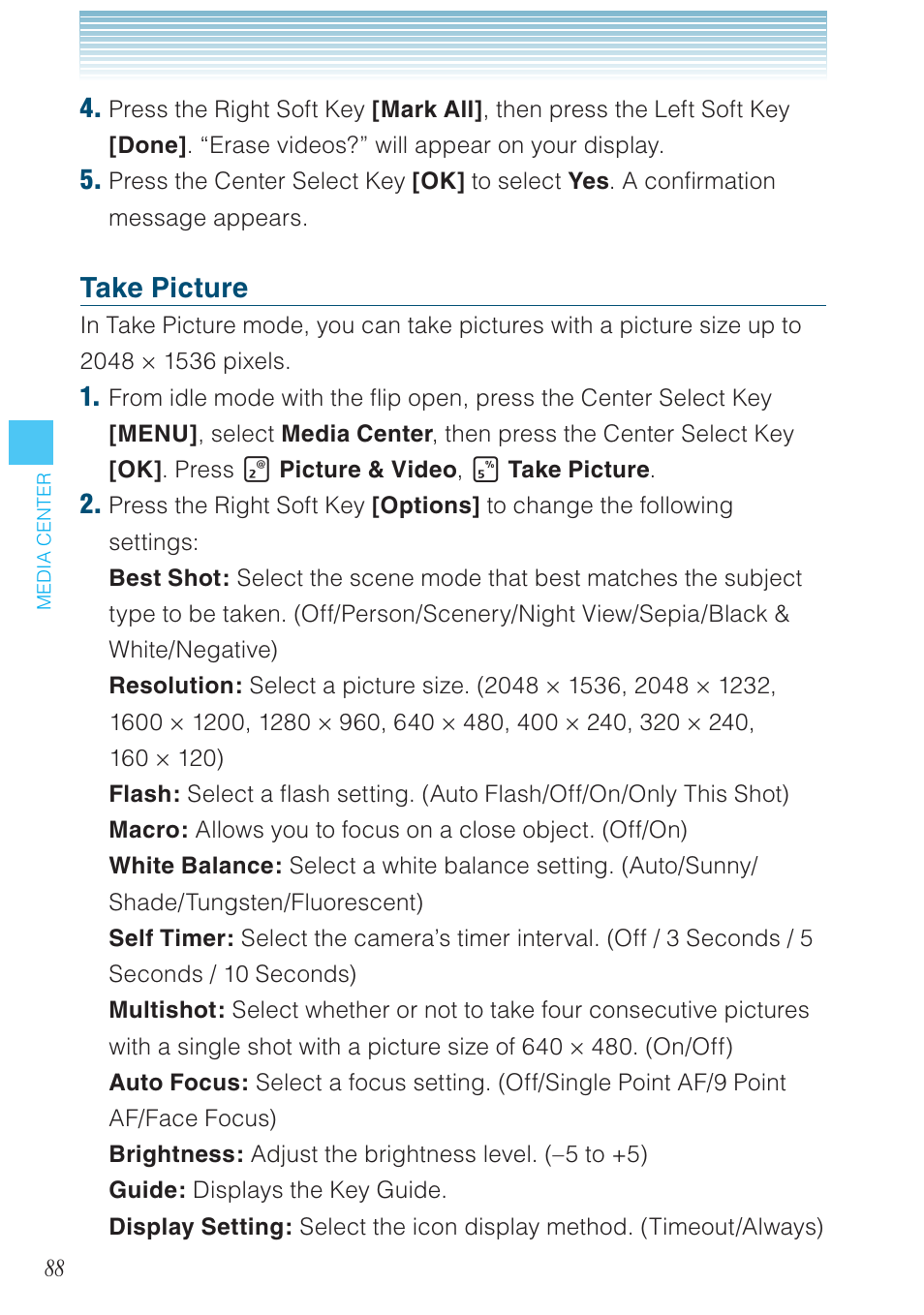Take picture | Casio G'zOne Brigade User Manual | Page 89 / 208