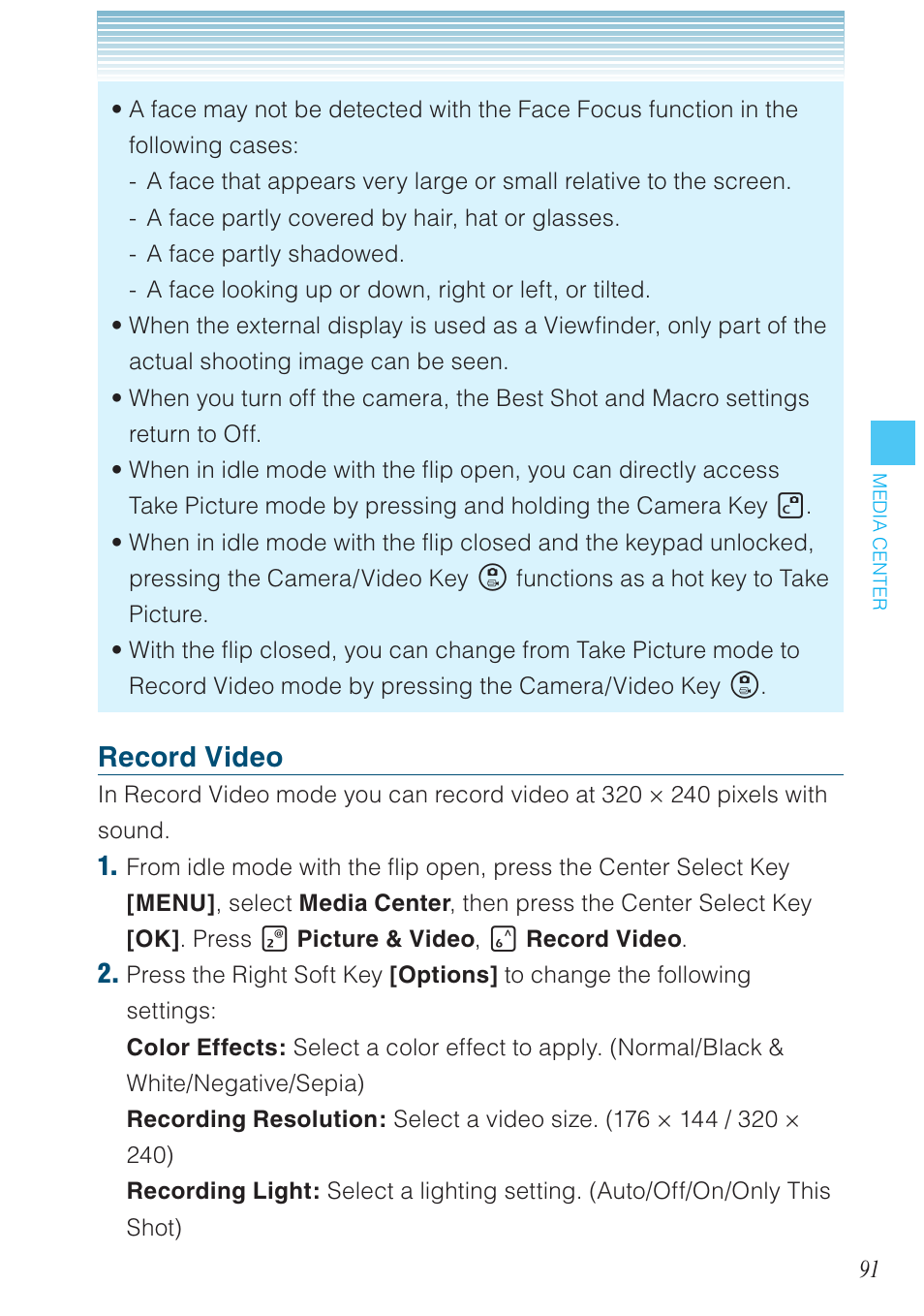 Record video | Casio G'zOne Brigade User Manual | Page 92 / 208