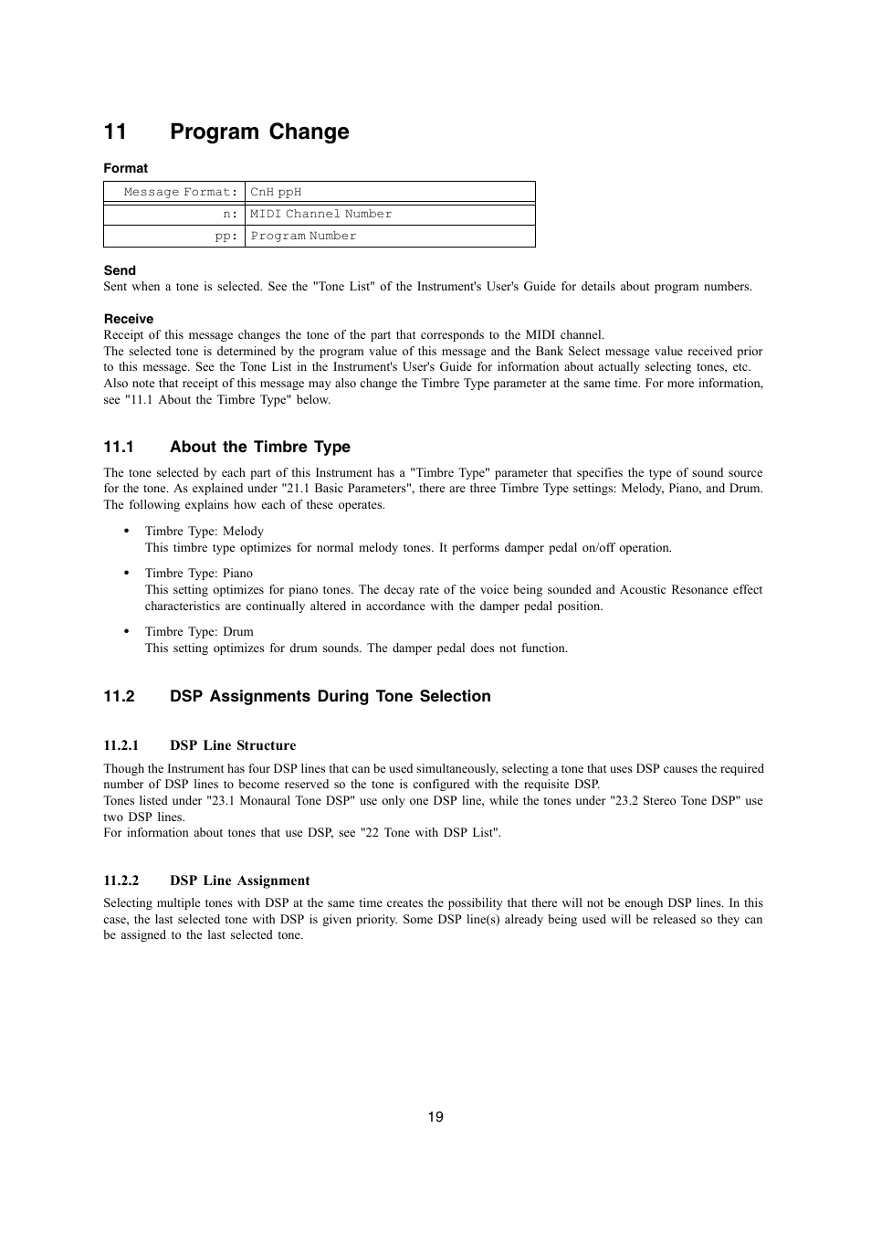 11 program change | Casio AP-400 User Manual | Page 19 / 45