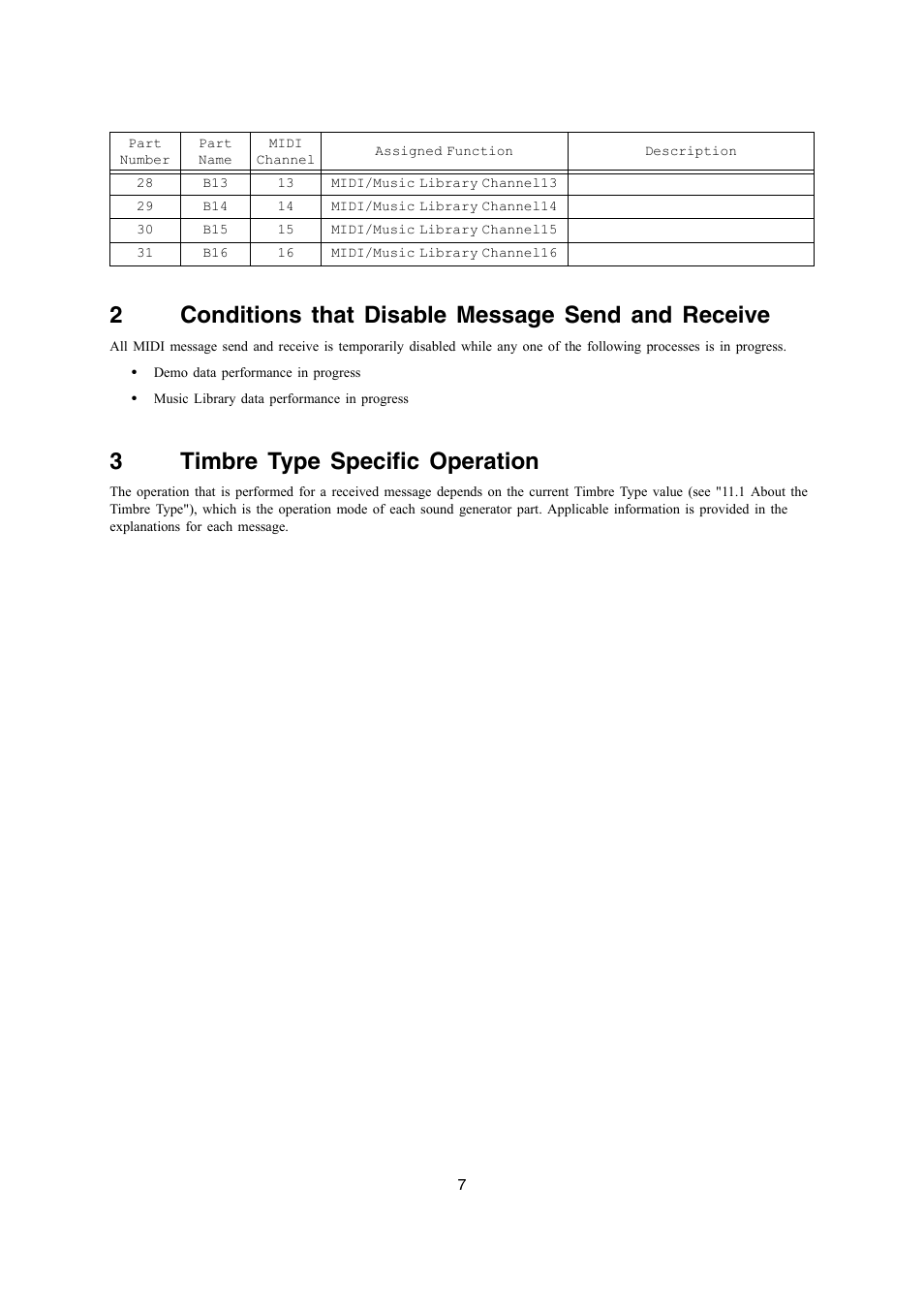 2conditions that disable message send and receive, 3timbre type specific operation | Casio AP-400 User Manual | Page 7 / 45