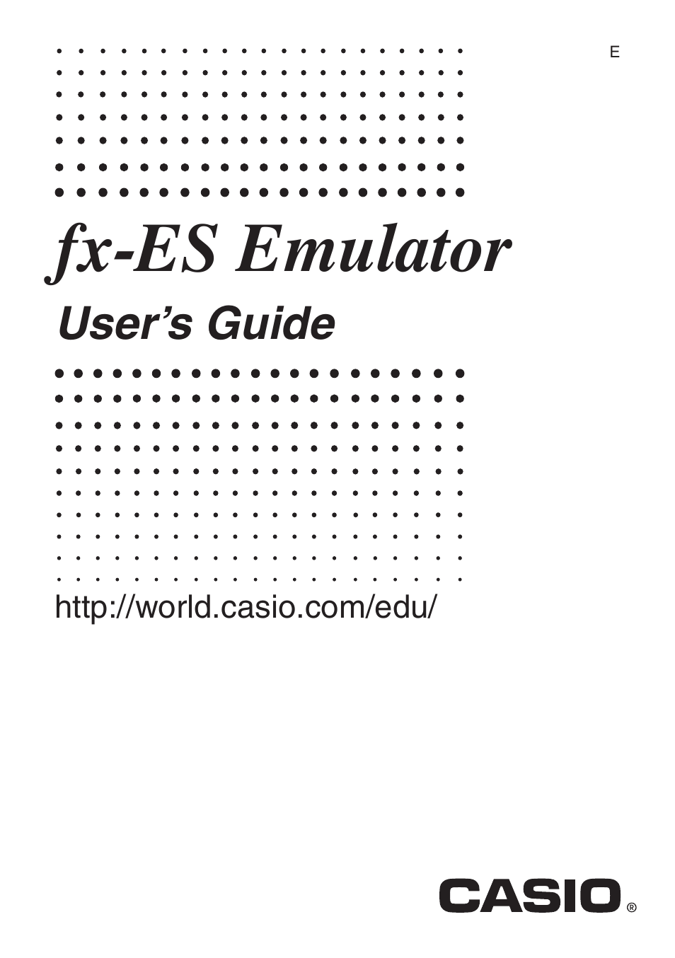 Casio EMULATOR FX-ES User Manual | 18 pages