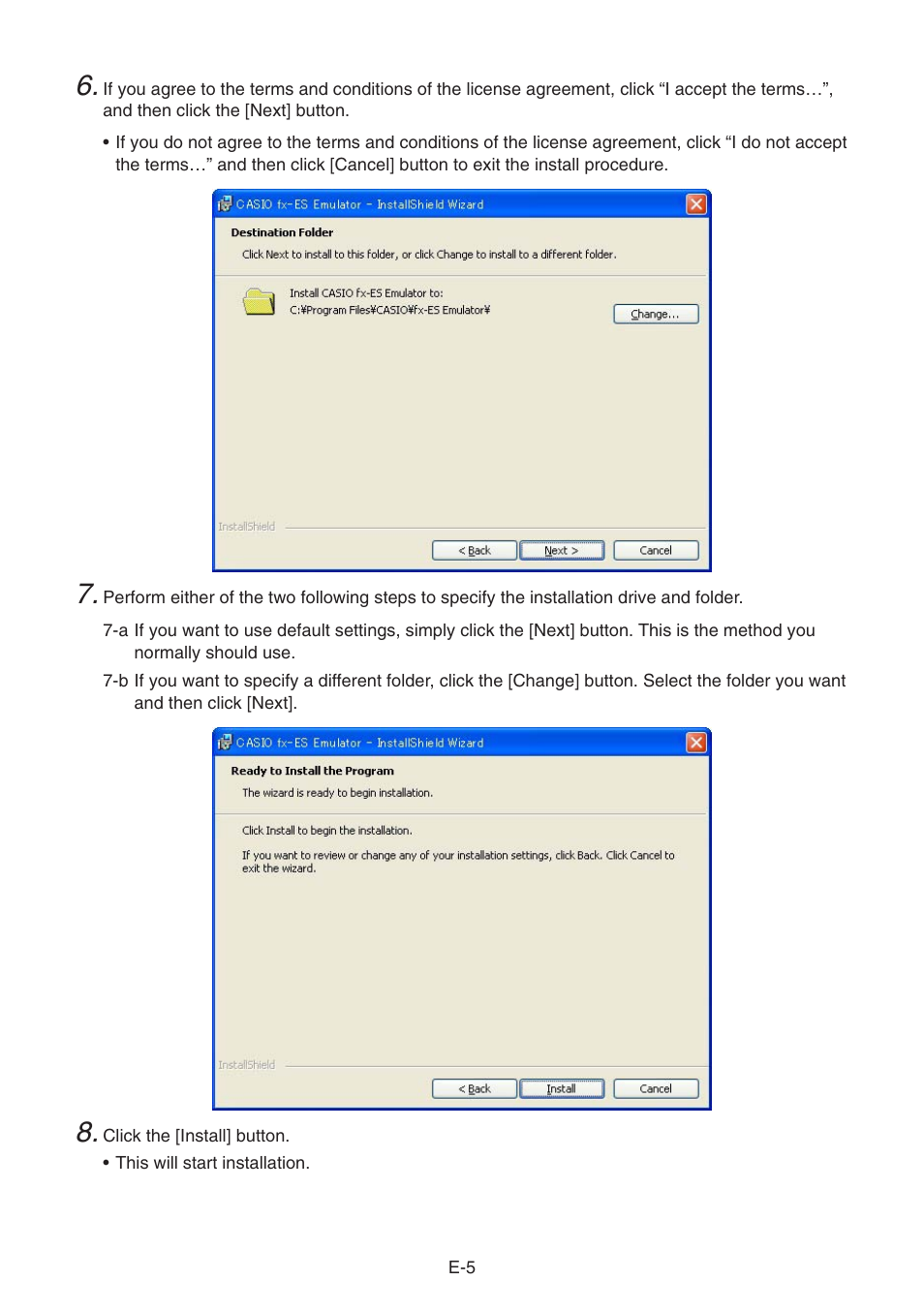 Casio EMULATOR FX-ES User Manual | Page 7 / 18