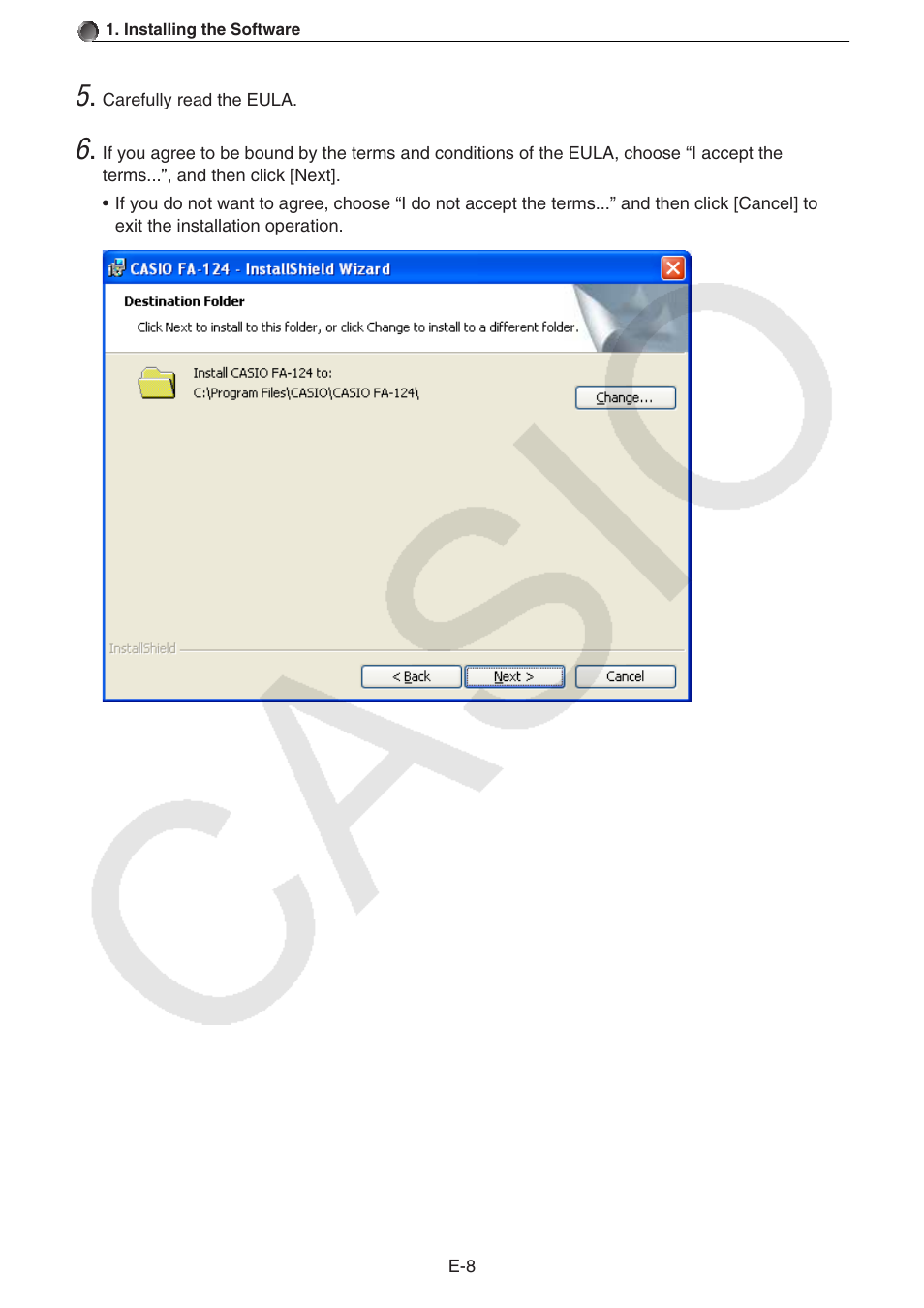 Casio PROGRAM-LINK FA-124 User Manual | Page 10 / 63