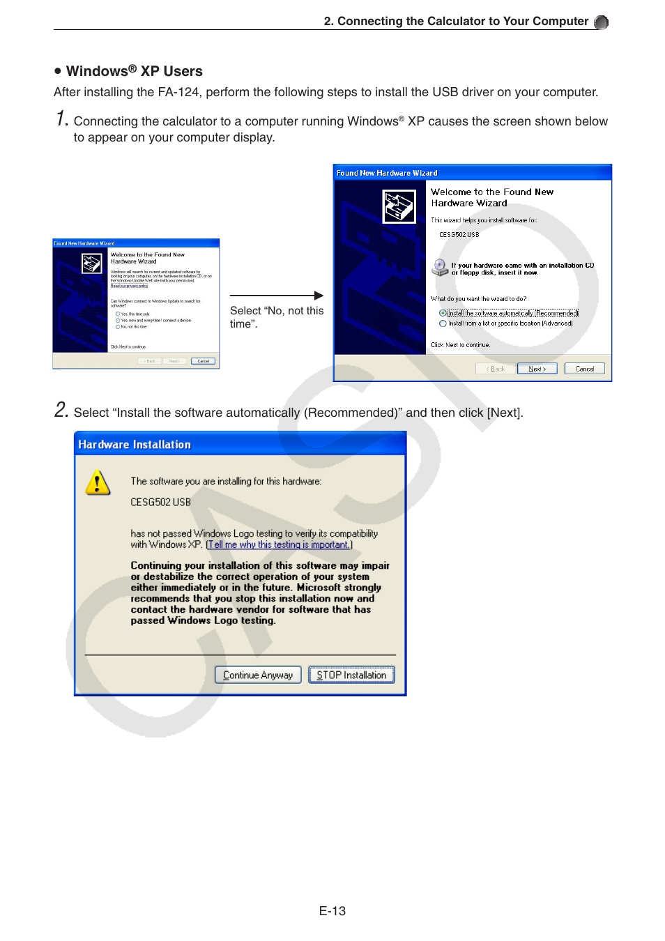 Casio PROGRAM-LINK FA-124 User Manual | Page 15 / 63