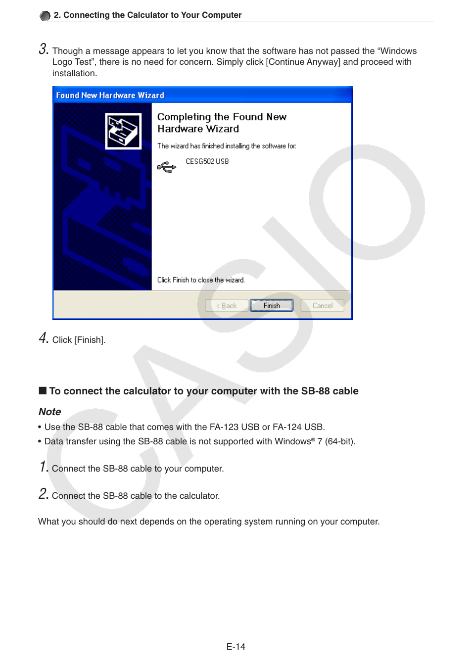 Casio PROGRAM-LINK FA-124 User Manual | Page 16 / 63