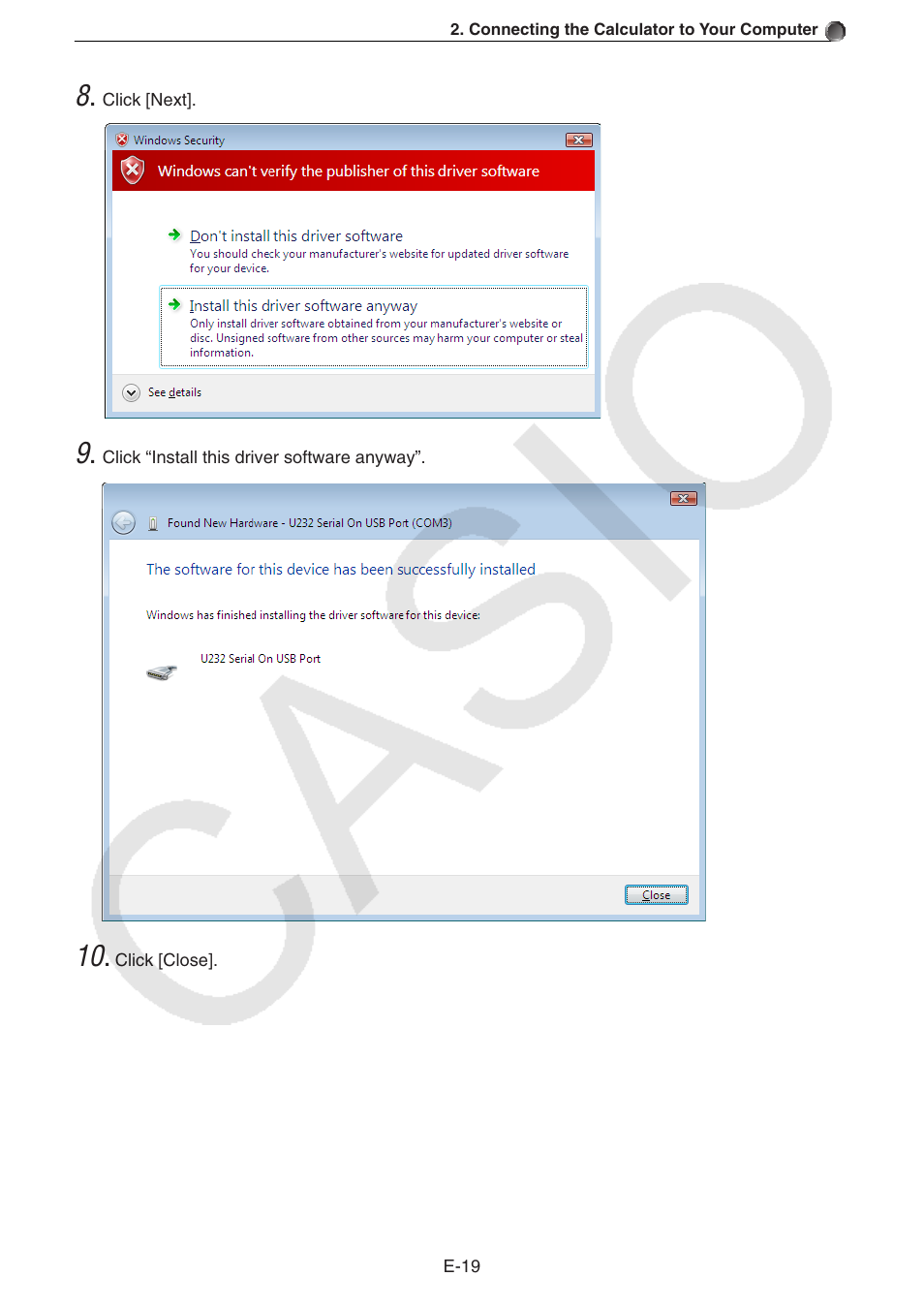 Casio PROGRAM-LINK FA-124 User Manual | Page 21 / 63