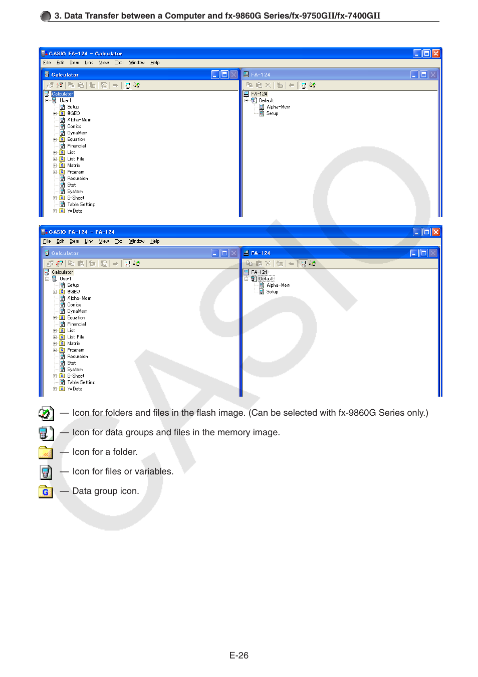 Casio PROGRAM-LINK FA-124 User Manual | Page 28 / 63