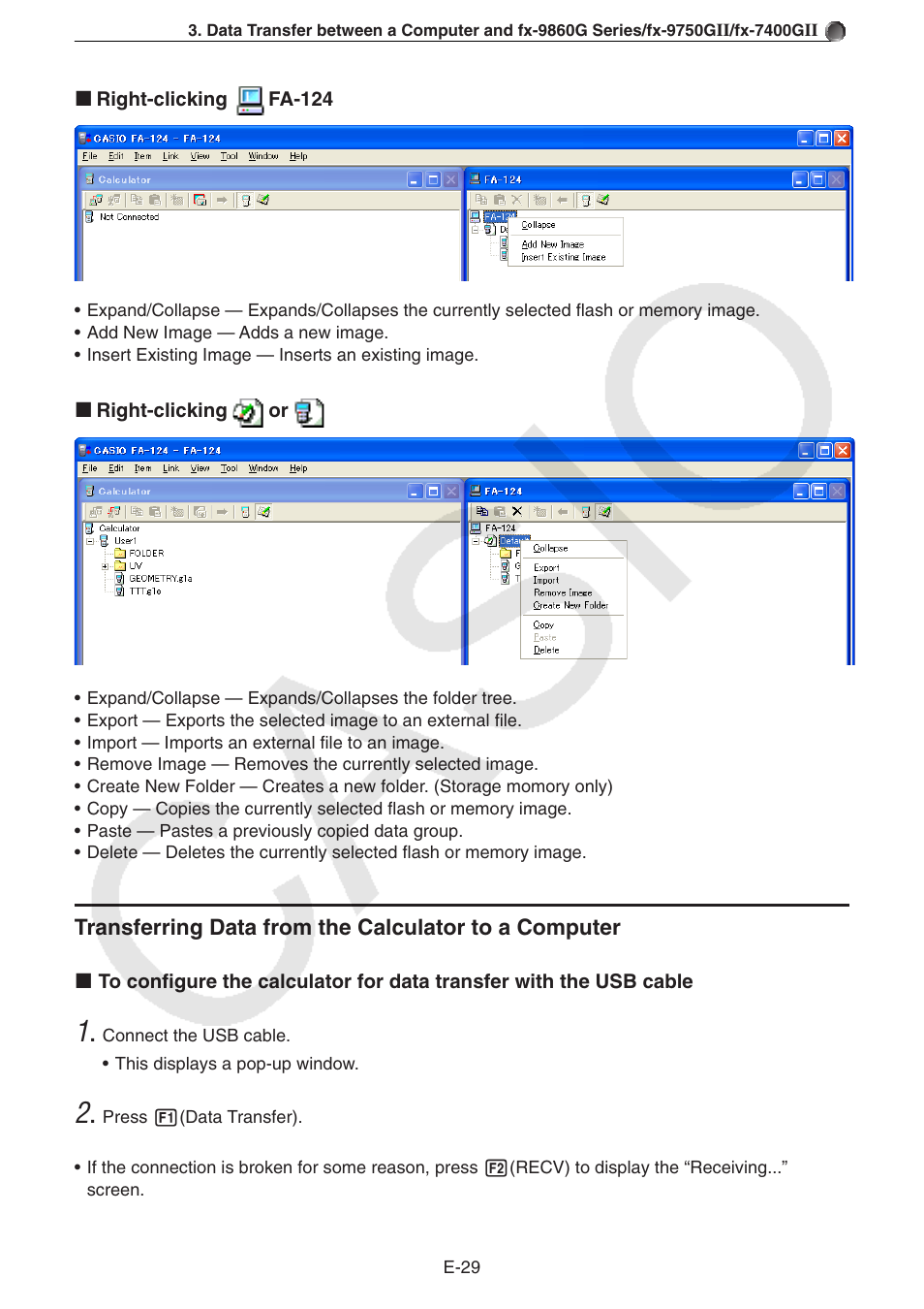Casio PROGRAM-LINK FA-124 User Manual | Page 31 / 63