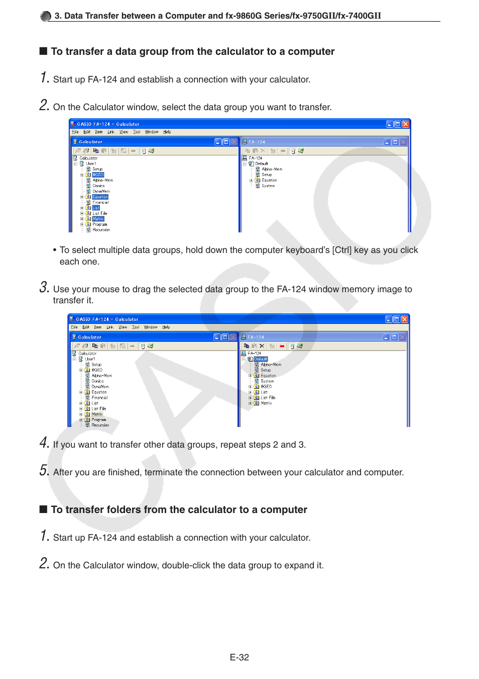 Casio PROGRAM-LINK FA-124 User Manual | Page 34 / 63