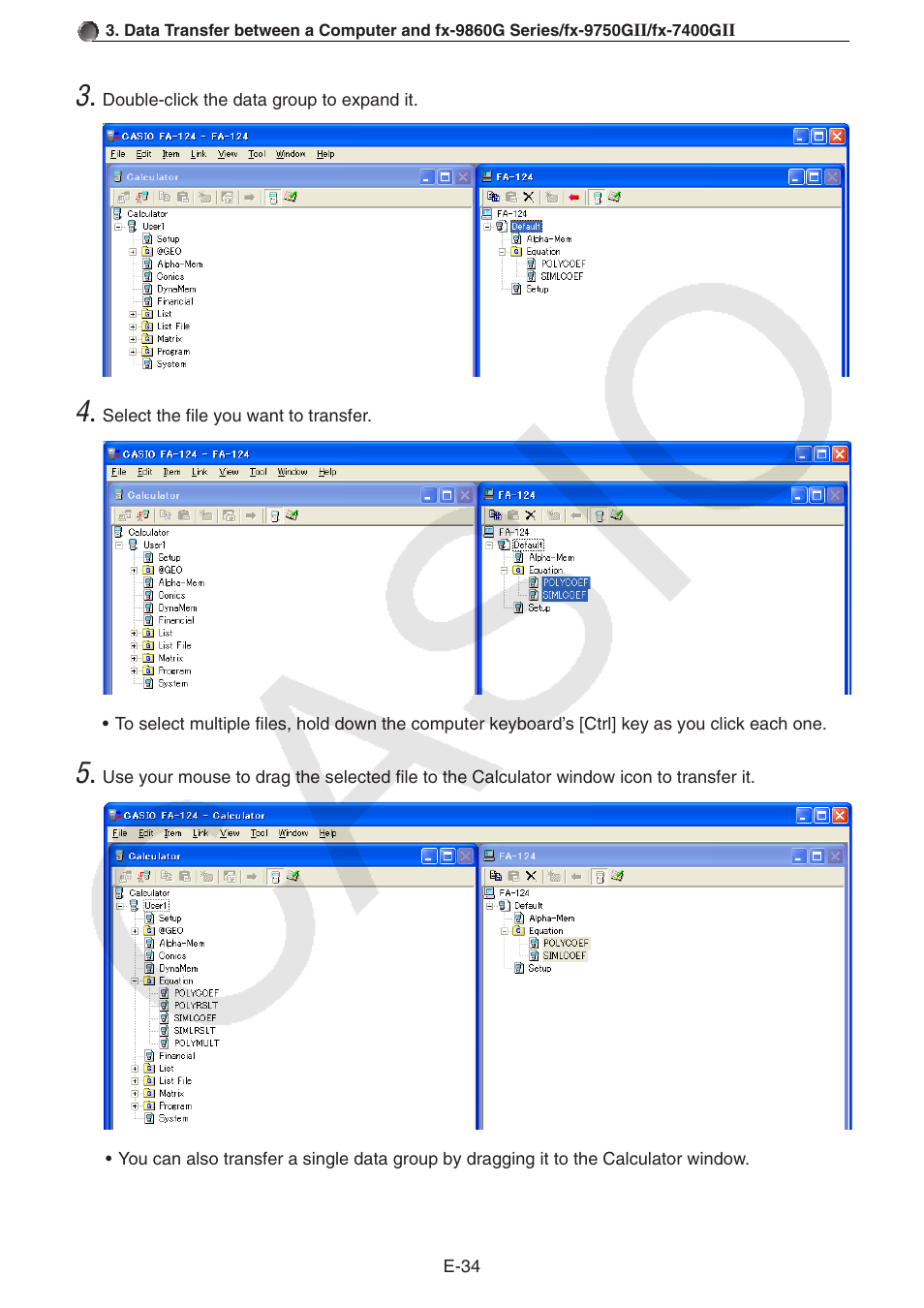 Casio PROGRAM-LINK FA-124 User Manual | Page 36 / 63