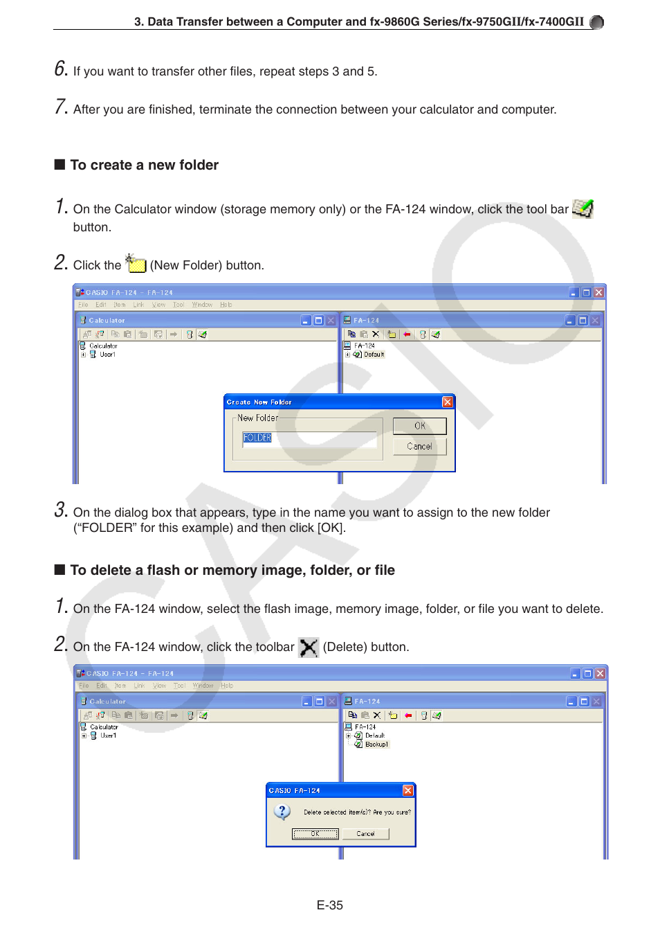 Casio PROGRAM-LINK FA-124 User Manual | Page 37 / 63