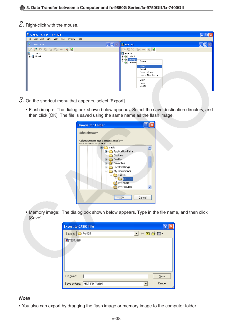 Casio PROGRAM-LINK FA-124 User Manual | Page 40 / 63
