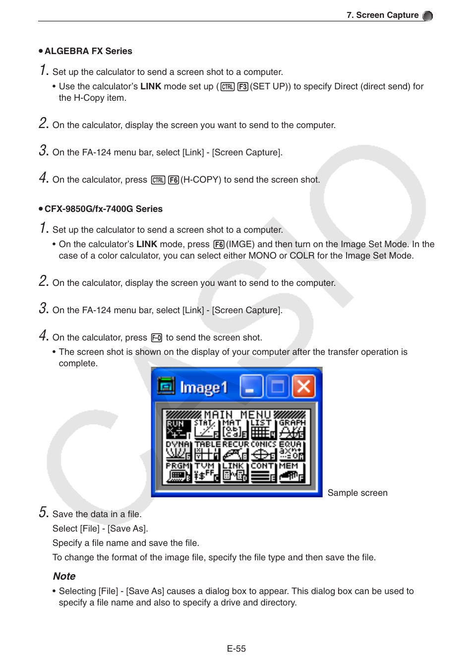 Casio PROGRAM-LINK FA-124 User Manual | Page 57 / 63