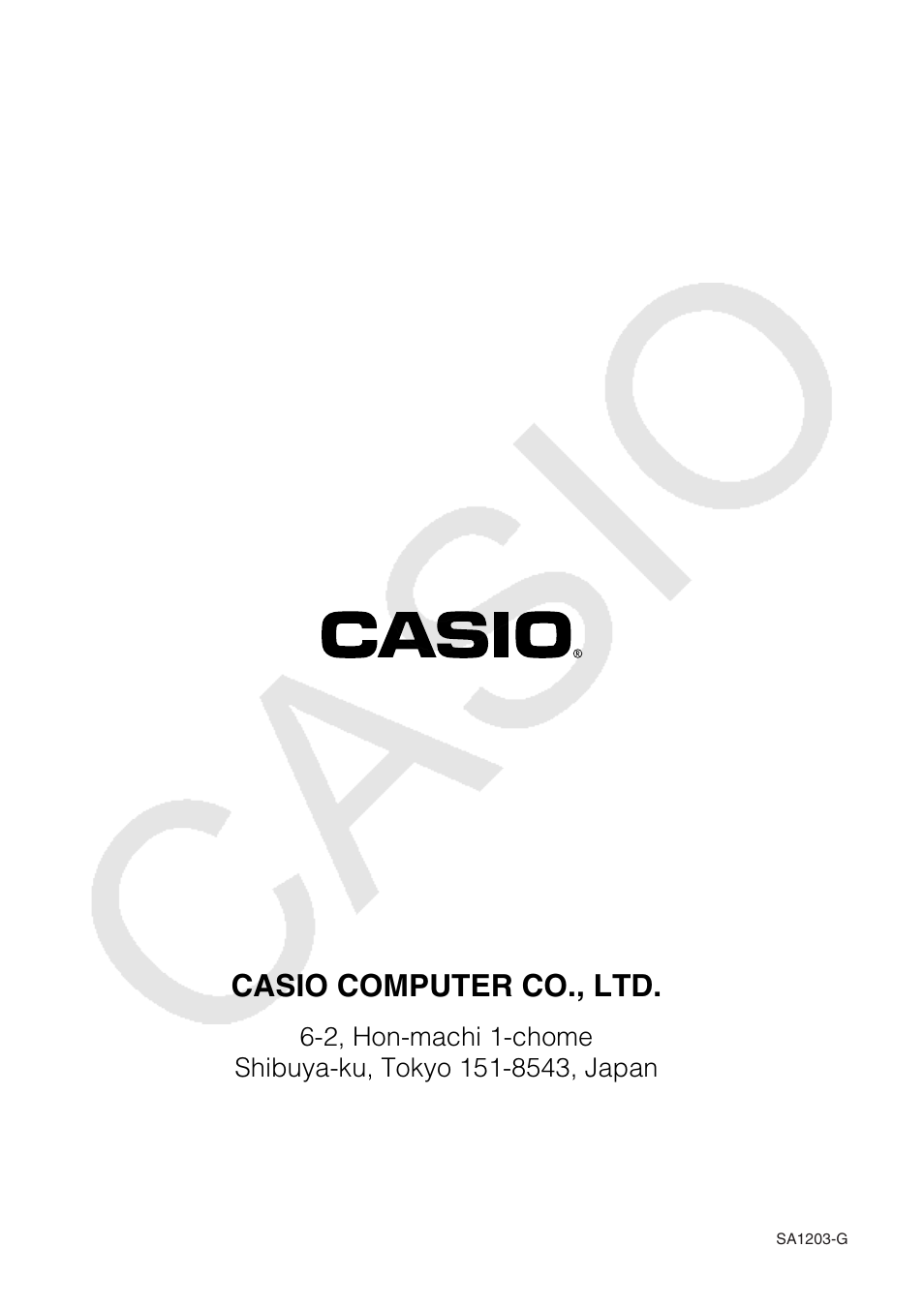 Casio computer co., ltd | Casio PROGRAM-LINK FA-124 User Manual | Page 63 / 63