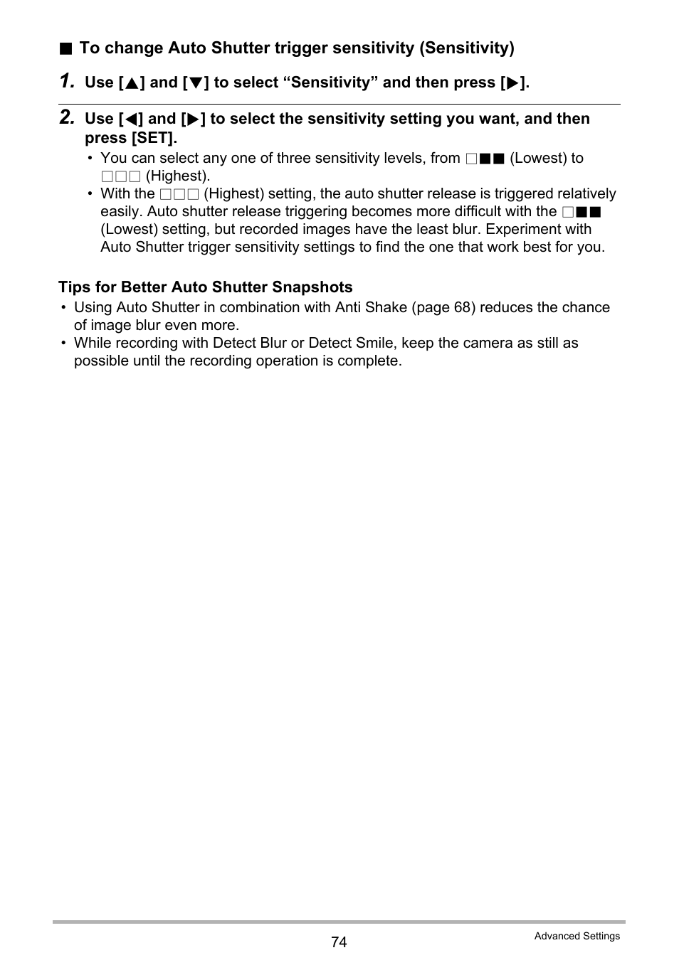 Casio EXILIM EX-S300 User Manual | Page 74 / 189