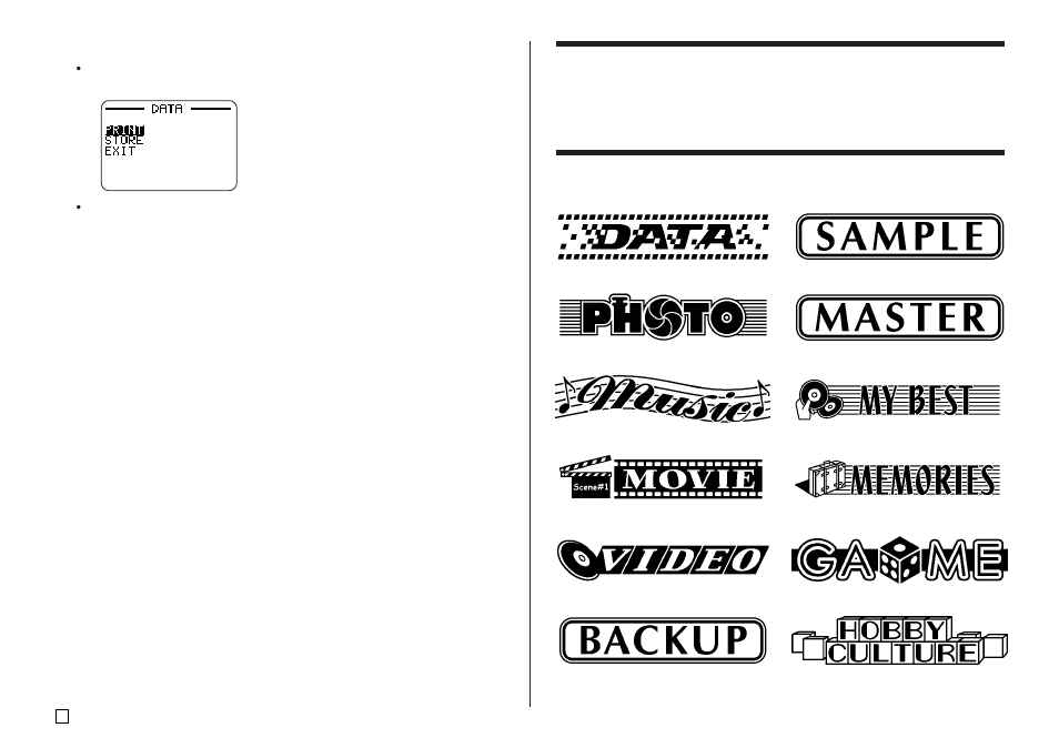 Inserting a logo into a label | Casio CW-K85 User Manual | Page 30 / 61