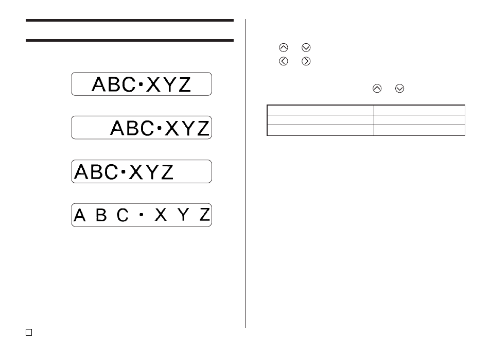 Specifying text alignment | Casio CW-K85 User Manual | Page 34 / 61