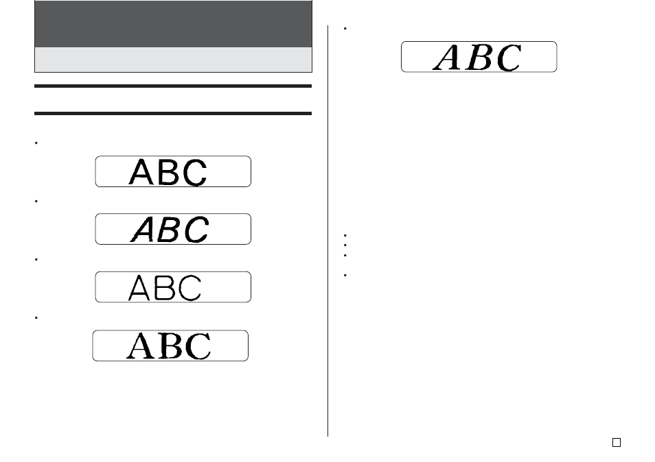 Controlling the appearance of text, Selecting a font | Casio CW-K85 User Manual | Page 43 / 61