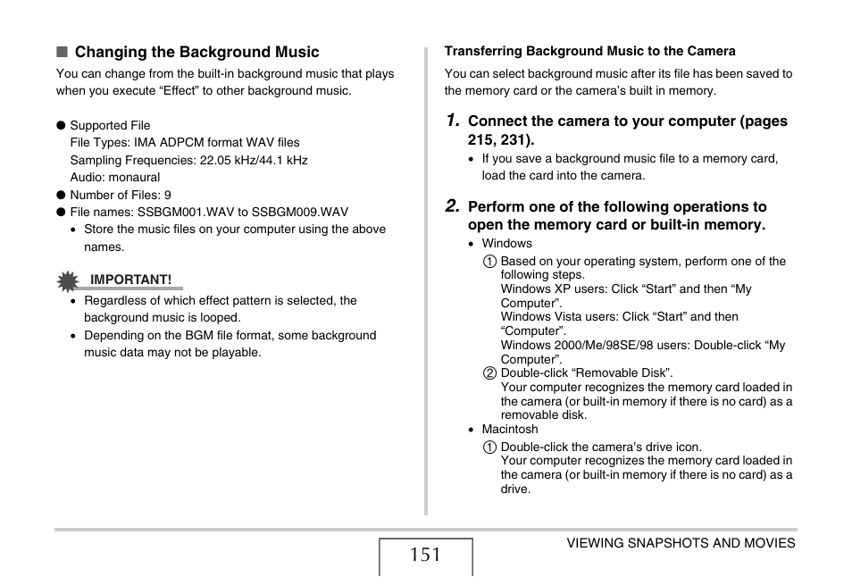 Casio EX-Z15 User Manual | Page 151 / 265