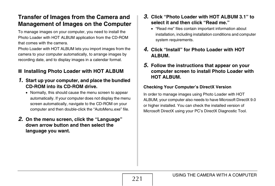 Casio EX-Z15 User Manual | Page 221 / 265