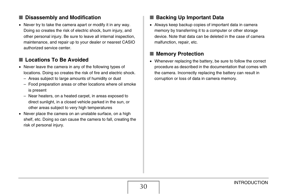 Casio EX-Z15 User Manual | Page 30 / 265