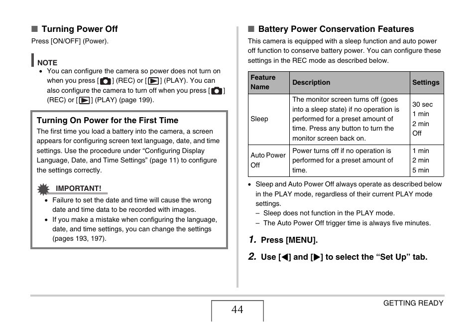 Casio EX-Z15 User Manual | Page 44 / 265