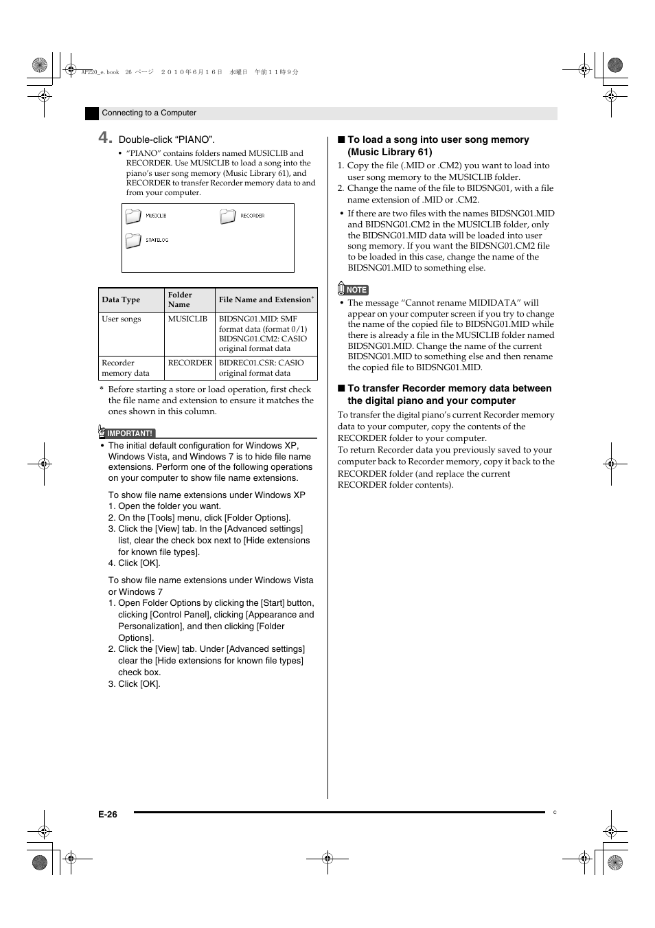 Casio CELVIANO AP220ES1C User Manual | Page 28 / 40