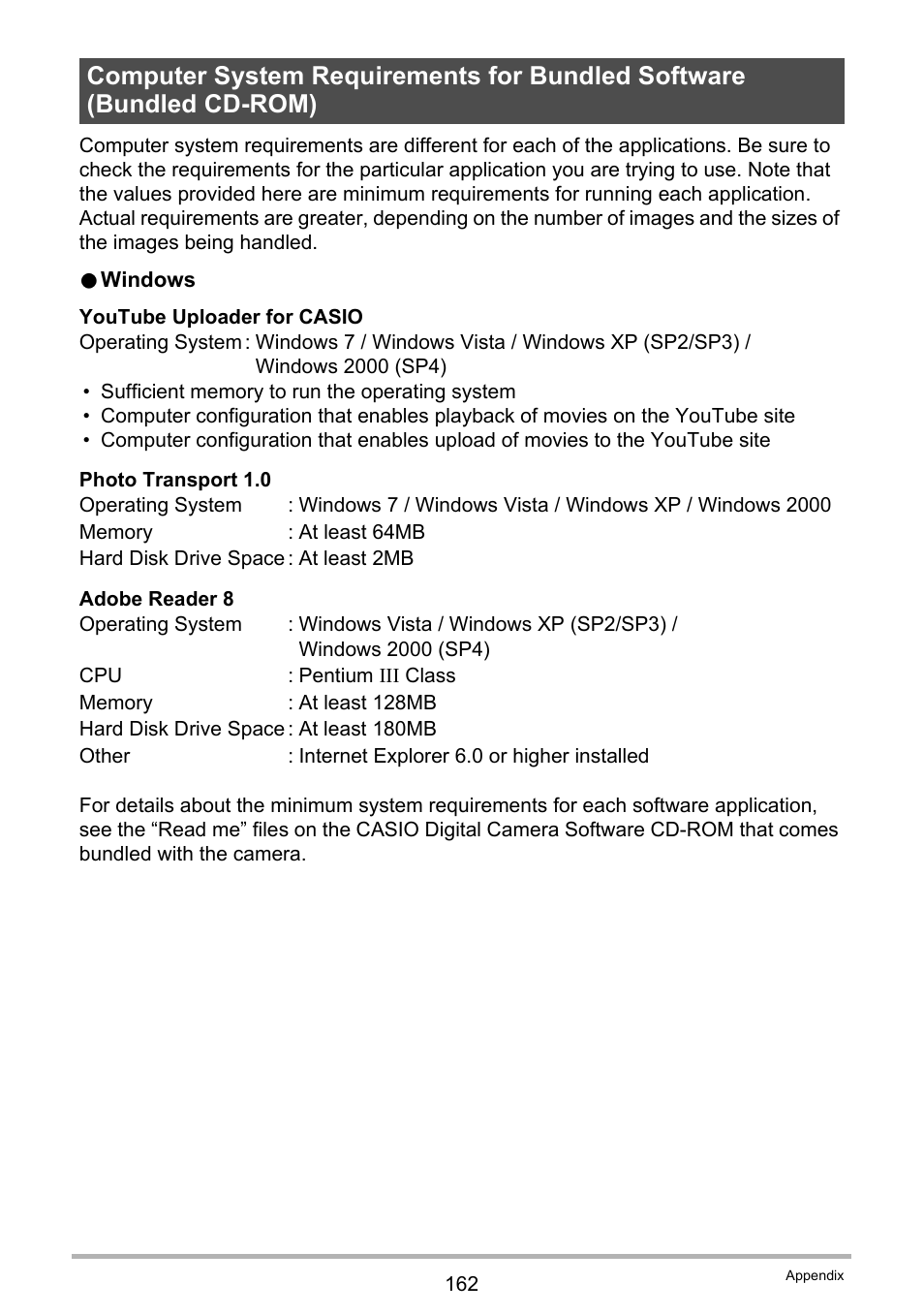 Casio EXILIM EX-H15 User Manual | Page 162 / 194