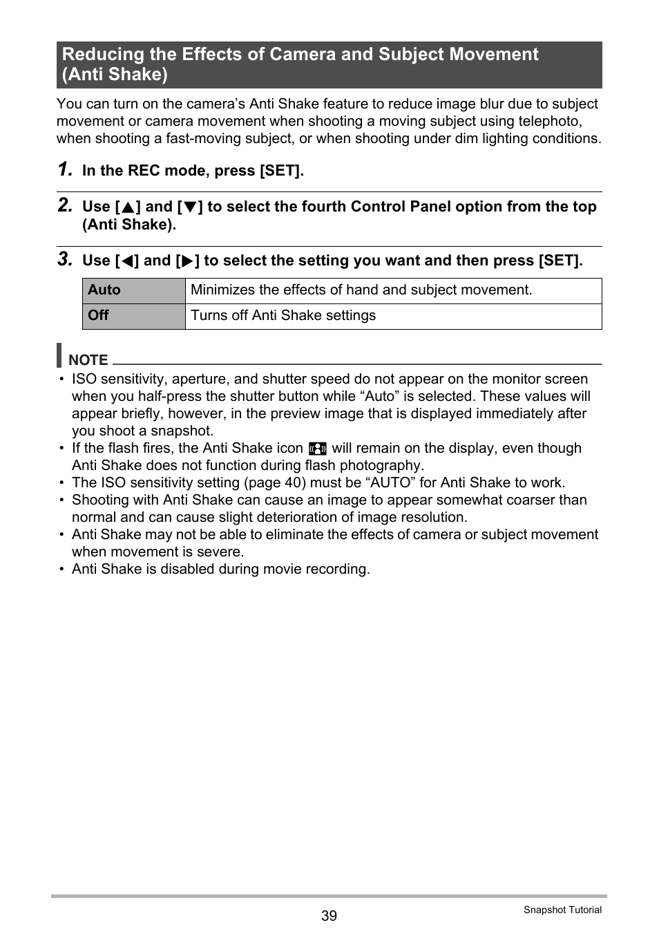 Casio EXILIM EX-S6 User Manual | Page 39 / 148