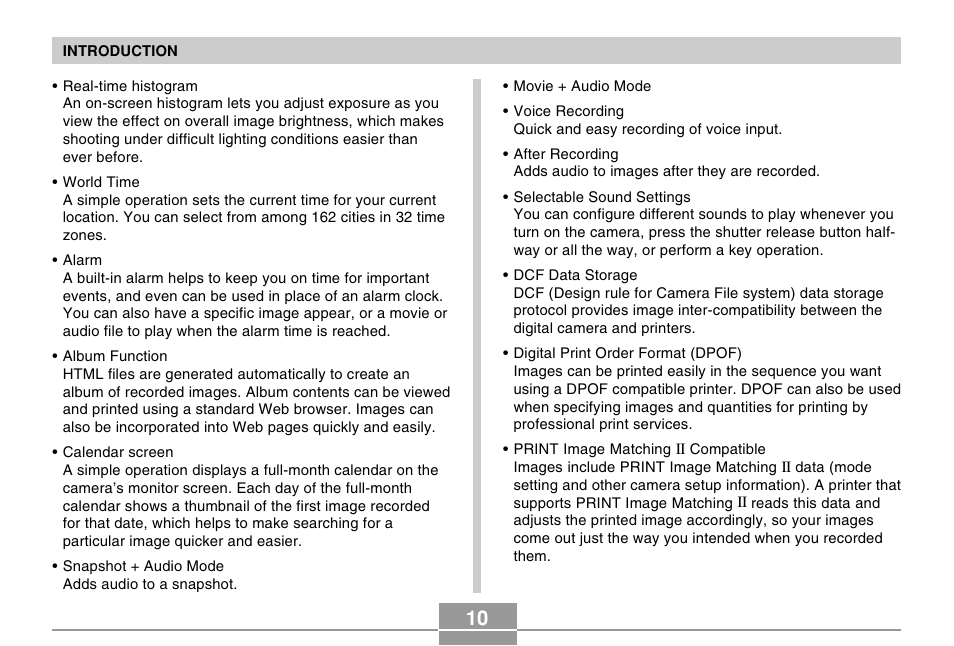 Casio EX-Z4 User Manual | Page 10 / 58