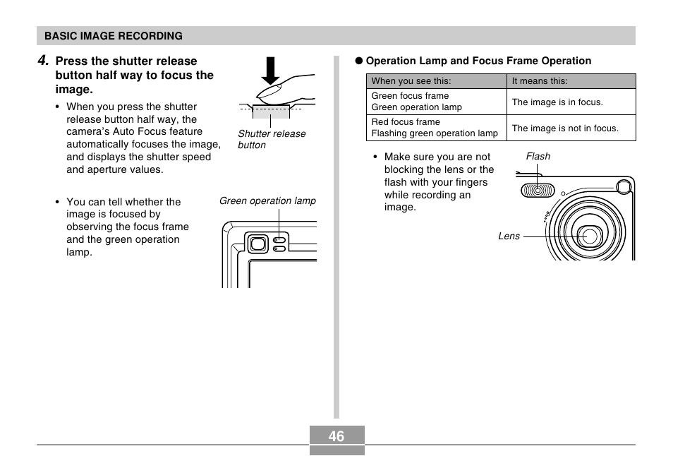 Casio EX-Z4 User Manual | Page 46 / 58