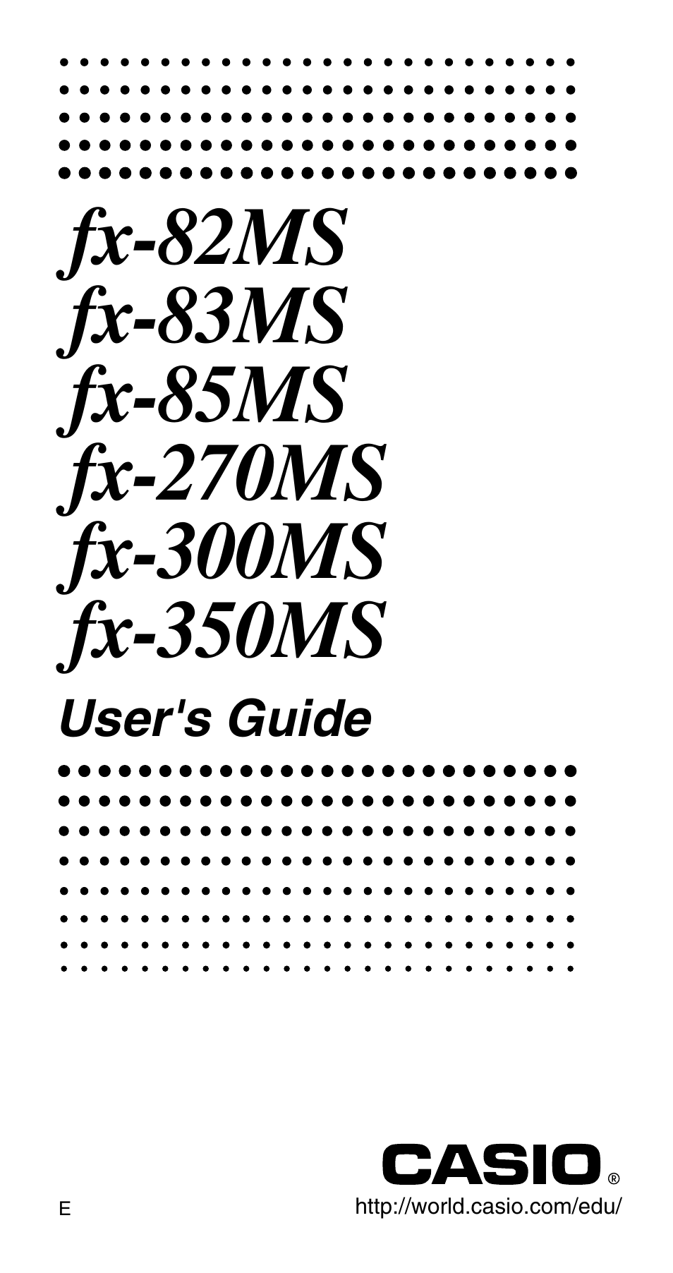 Casio fx-83MS User Manual | 40 pages