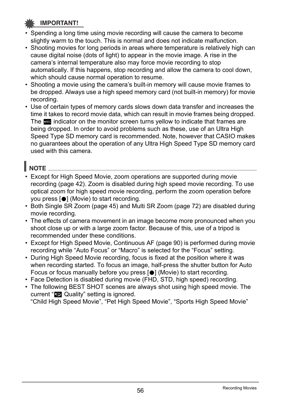 Casio EXILIM EX-ZR10 User Manual | Page 56 / 199