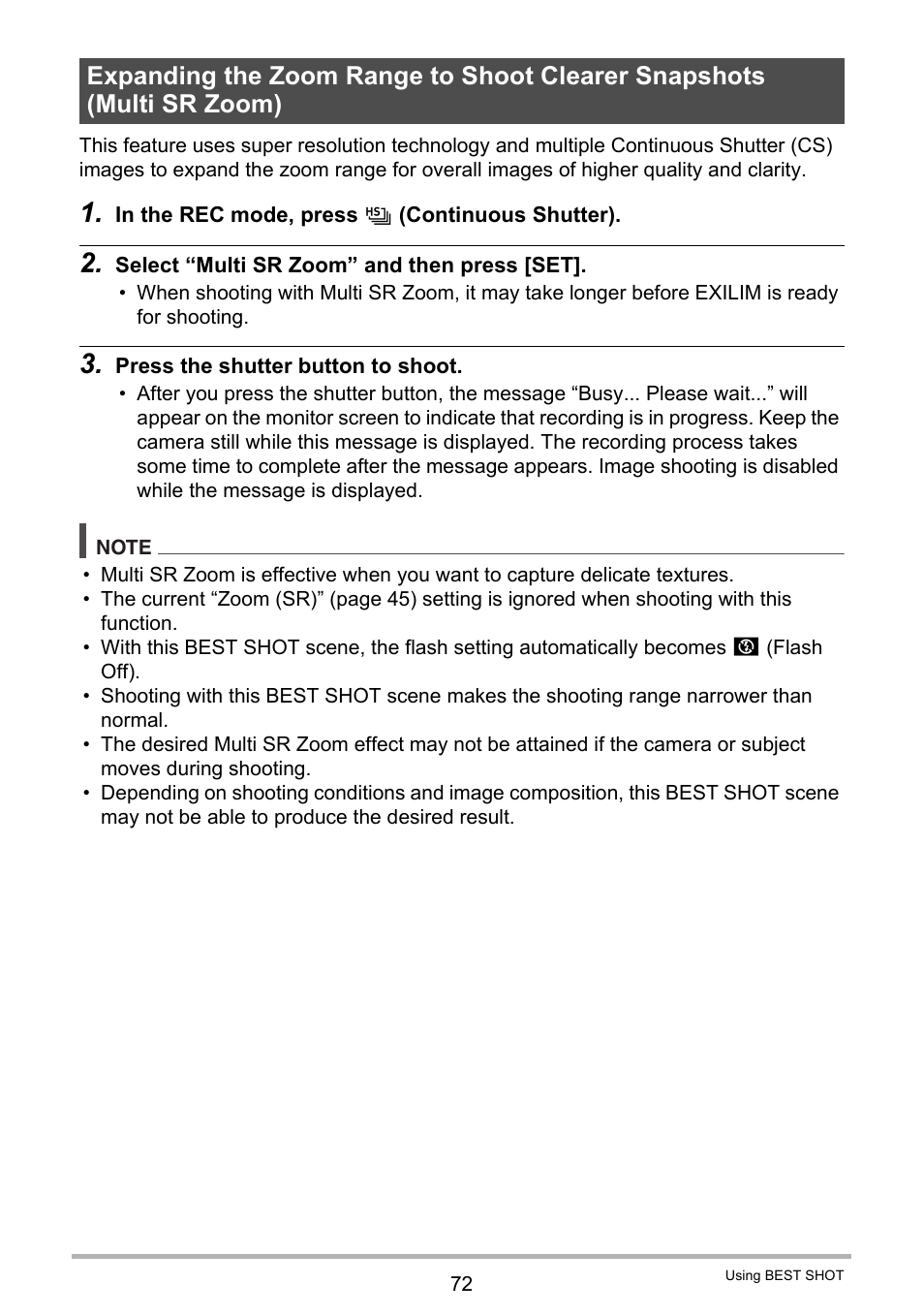 72) ar | Casio EXILIM EX-ZR10 User Manual | Page 72 / 199