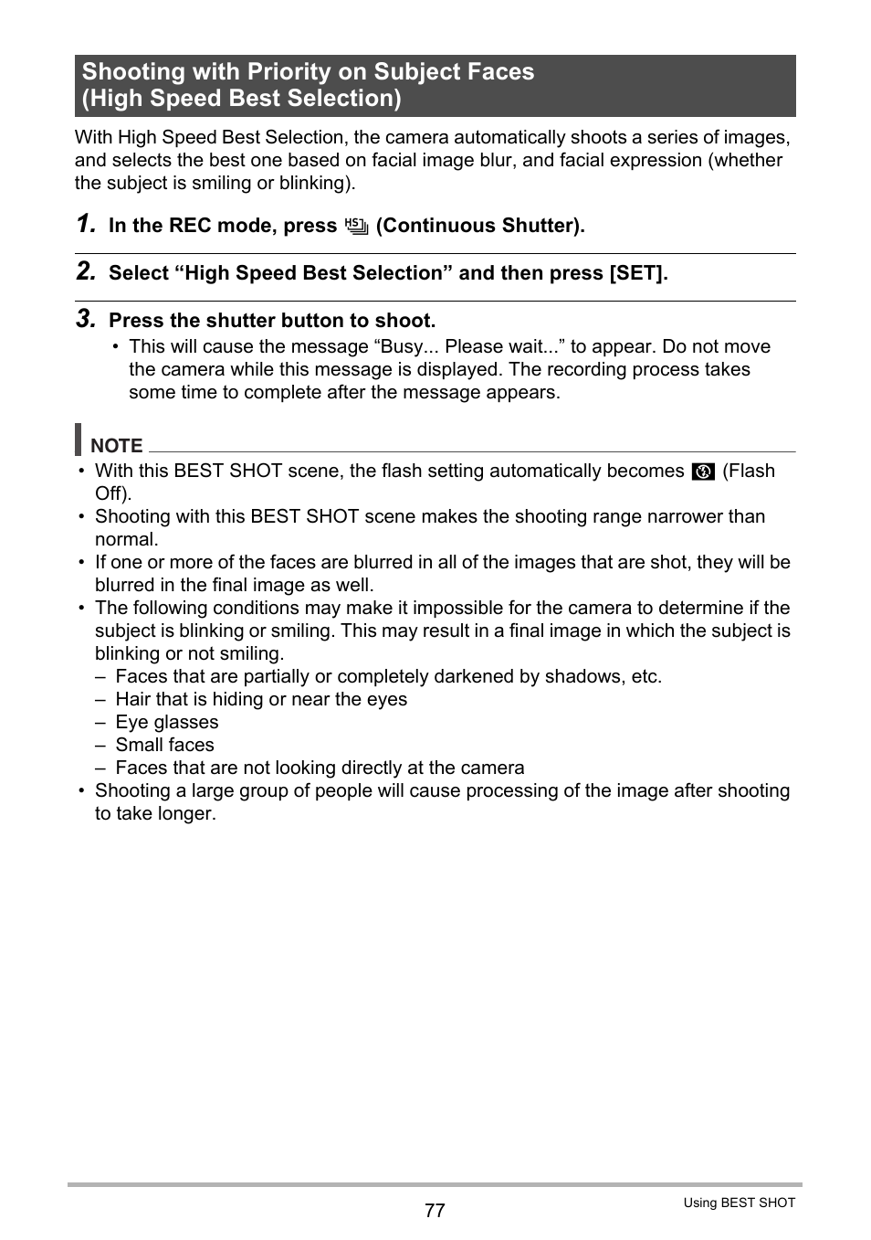 Casio EXILIM EX-ZR10 User Manual | Page 77 / 199