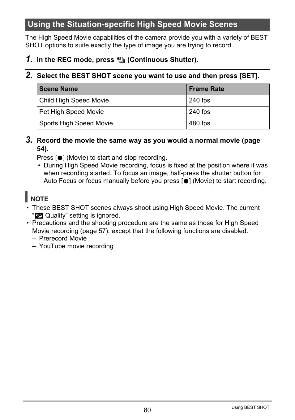 Casio EXILIM EX-ZR10 User Manual | Page 80 / 199