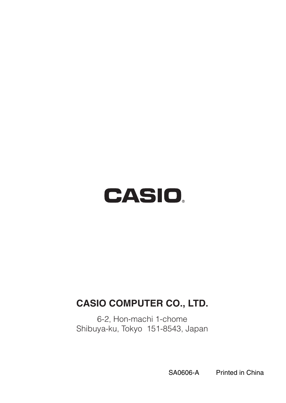 Casio computer co., ltd | Casio fx-5800P User Manual | Page 147 / 147