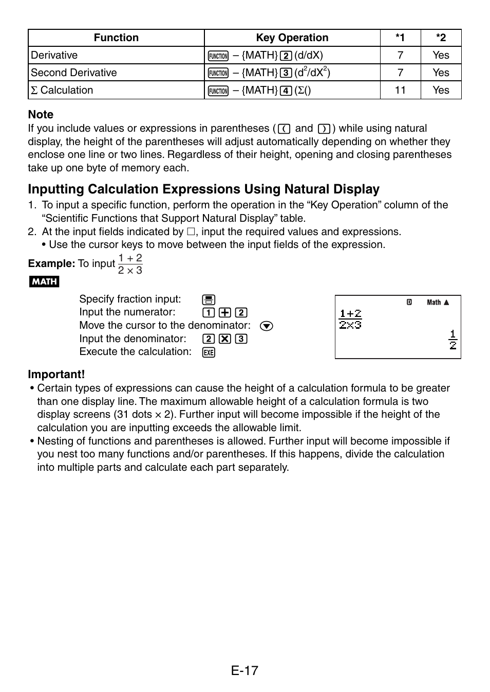 E-17 | Casio fx-5800P User Manual | Page 18 / 147