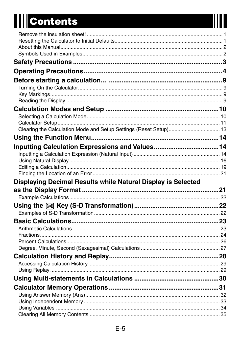 Casio fx-5800P User Manual | Page 6 / 147